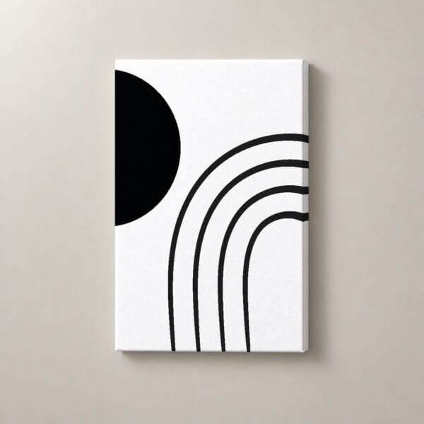 Curva y Sombra — mockup Curva y Sombra, cuadro vertical en canvas