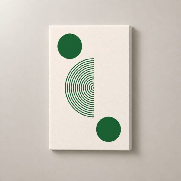 Diálogo Verde, cuadro vertical en canvas