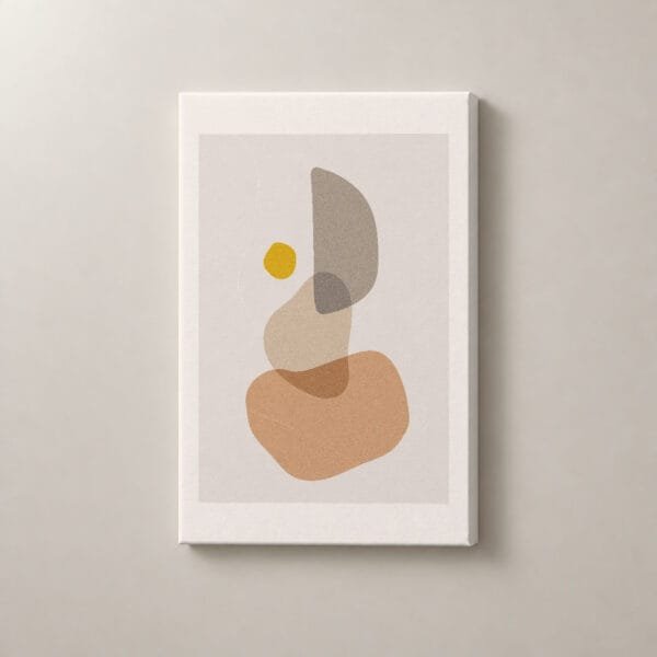 Piedras en Equilibrio, cuadro vertical en canvas