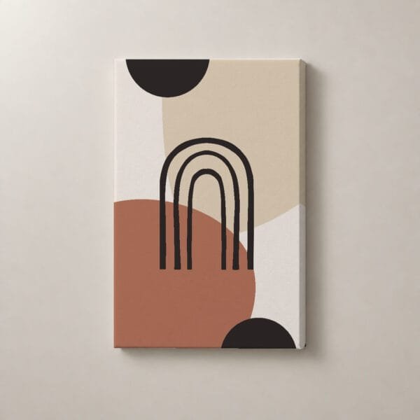 Arco sobre Tierra, cuadro vertical en canvas