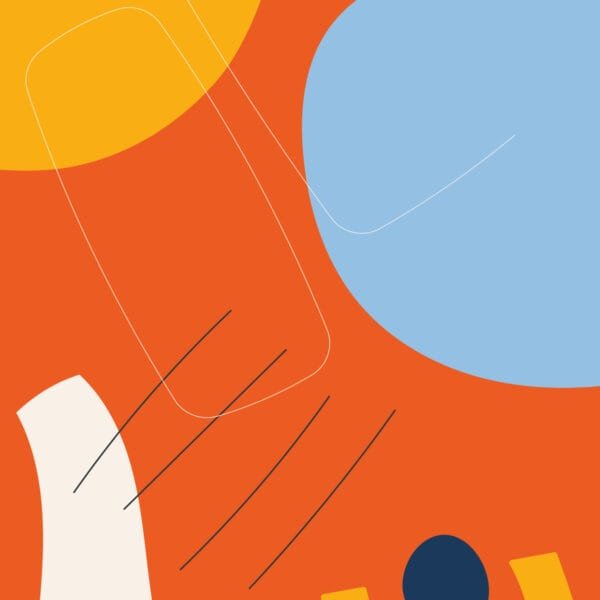 Encuentro Naranja y Cielo, arte sin mockup