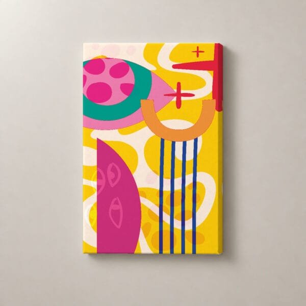 Ritmo Festivo, cuadro vertical en canvas