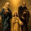 La Familia Sagrada en Luz Divina, arte sin mockup