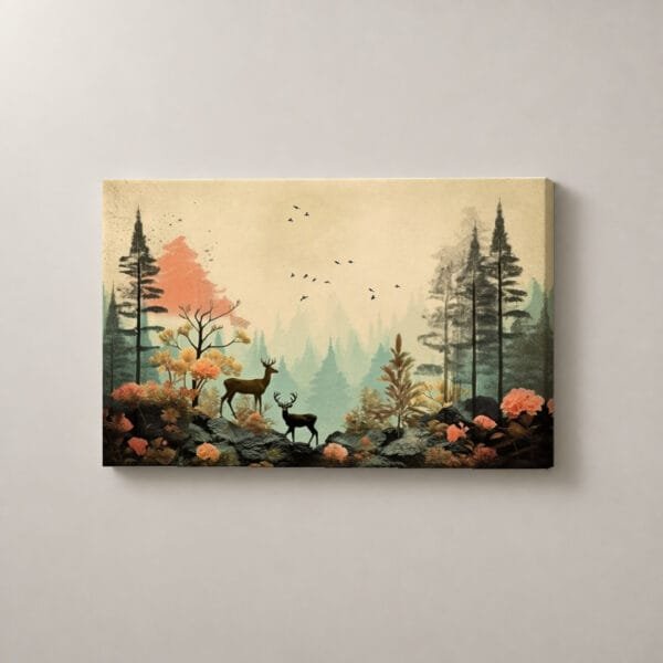 Bosque de Bruma, cuadro horizontal en canvas con tela continua sobre los bordes