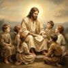 Jesús Enseña a los Niños, arte sin mockup