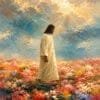 Jesús entre Flores de Esperanza, arte sin mockup
