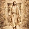 Jesús ante el Portal de Piedra, arte sin mockup