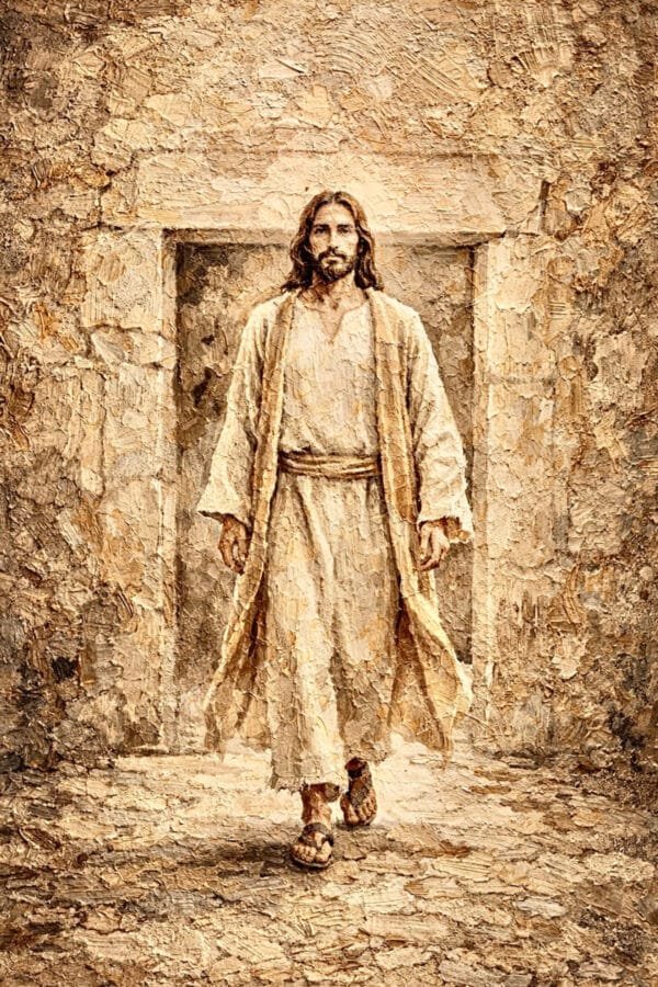 Jesús ante el Portal de Piedra, arte sin mockup