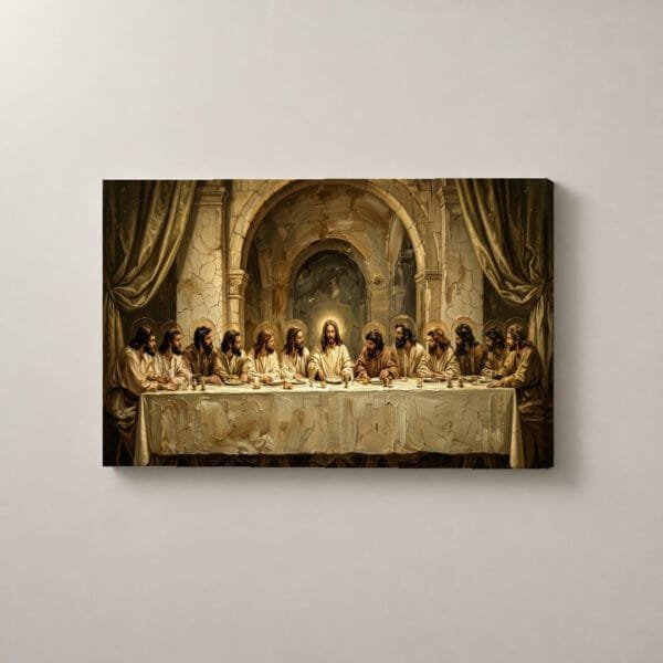 La Última Cena bajo los Arcos, cuadro horizontal en canvas