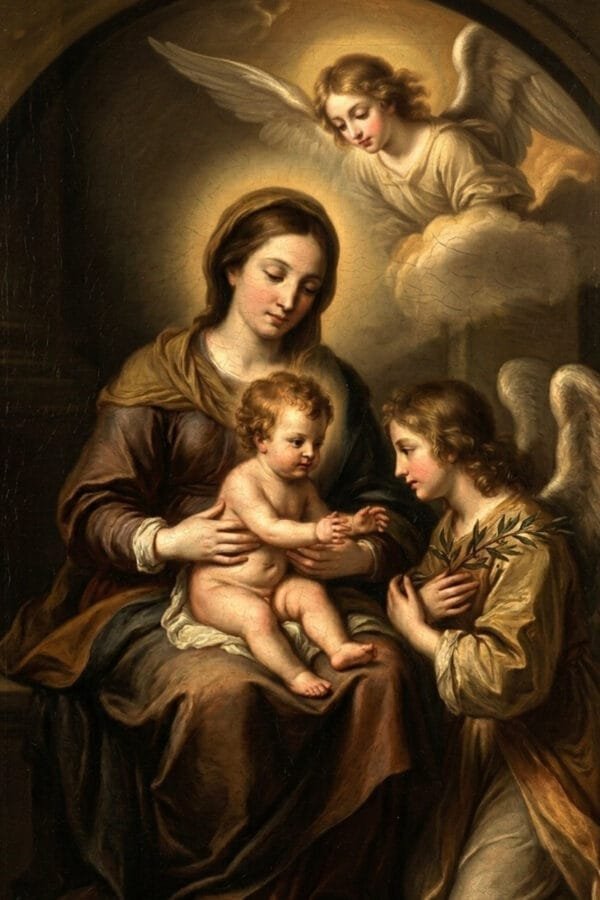 María y el Niño con Ángeles, arte sin mockup