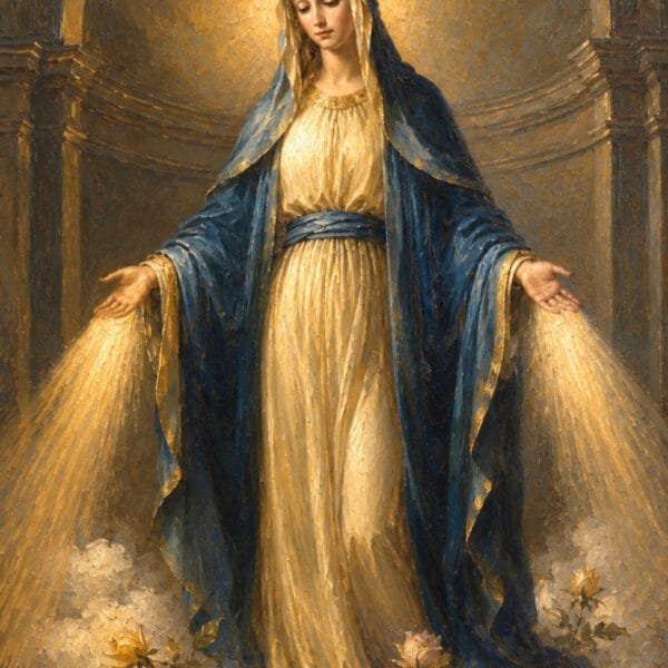 Virgen de la Gracia entre Rosas, arte sin mockup
