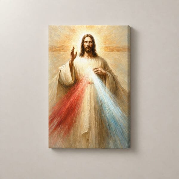 Jesús de la Divina Misericordia, cuadro vertical en canvas