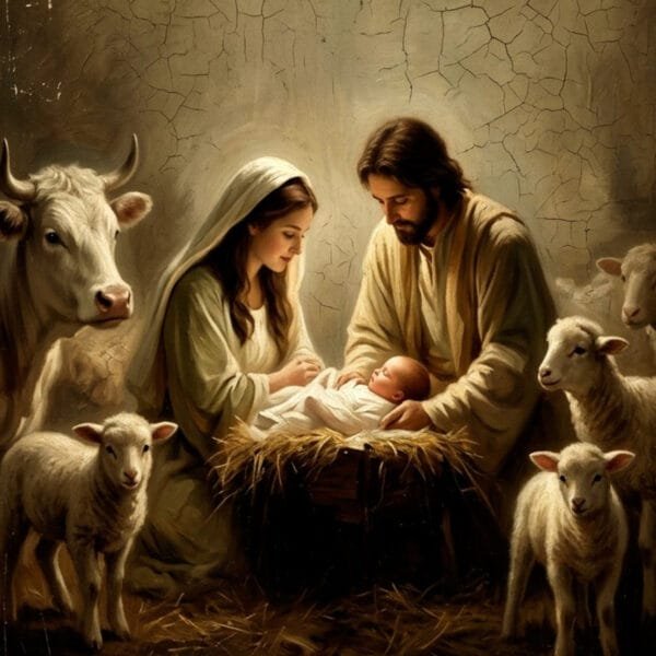 Natividad en el Establo, arte sin mockup