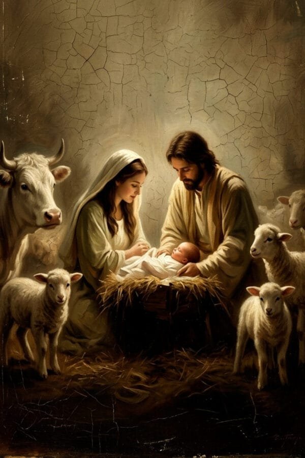 Natividad en el Establo, arte sin mockup