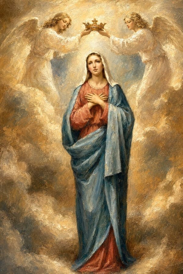 María Coronada por los Ángeles, arte sin mockup