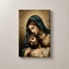 María Abraza a Cristo, cuadro vertical en canvas