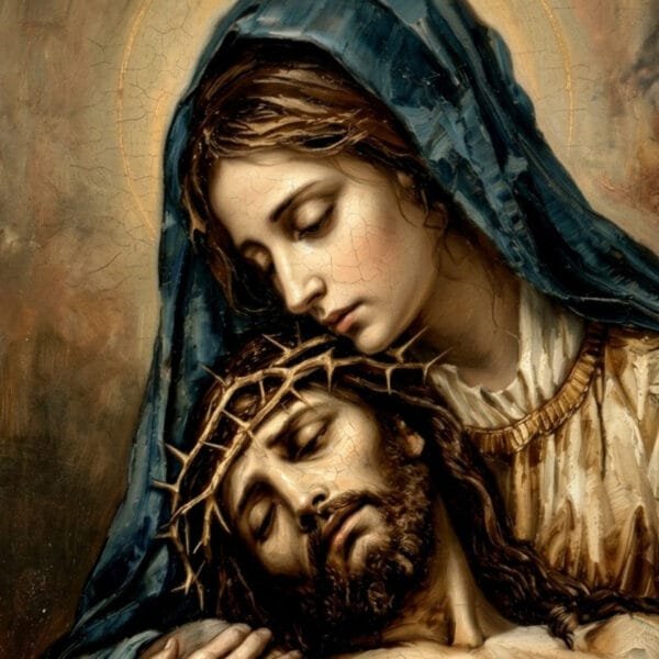 María Abraza a Cristo, arte sin mockup