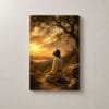 Jesús Ora al Amanecer, cuadro vertical en canvas