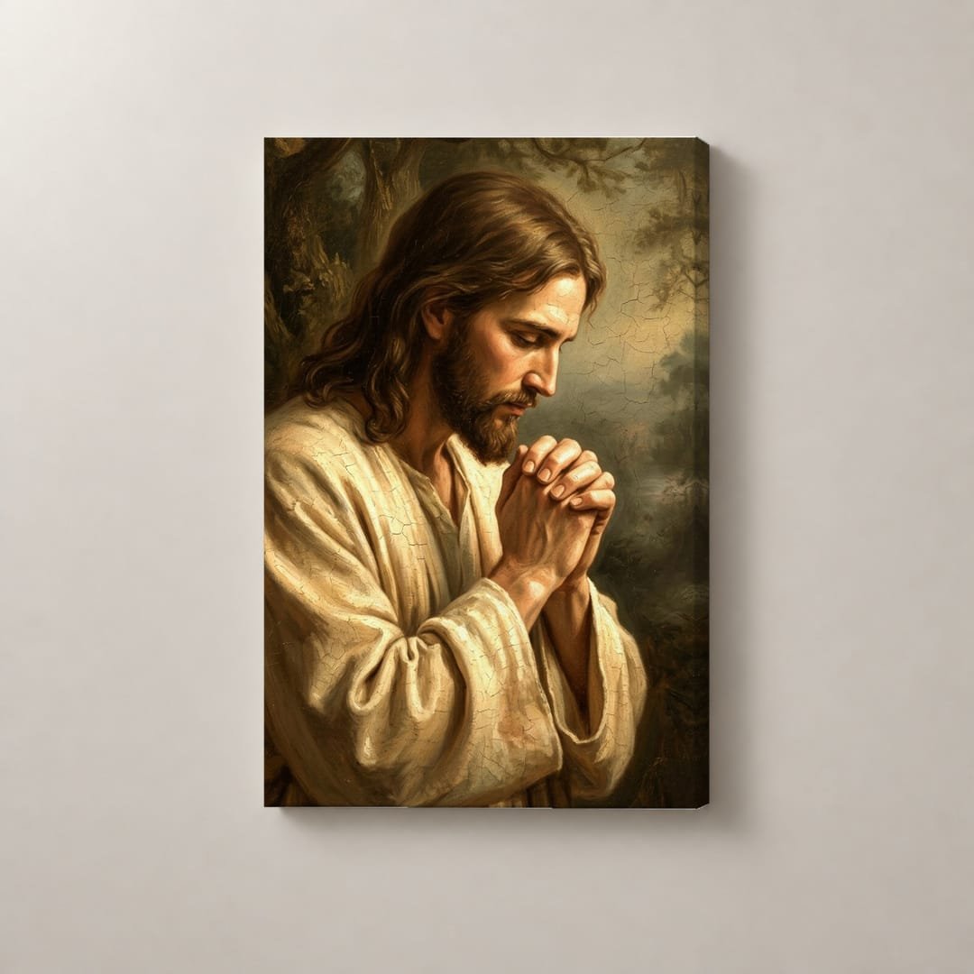 Jesús con las Manos en Oración