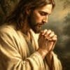 Jesús con las Manos en Oración, arte sin mockup
