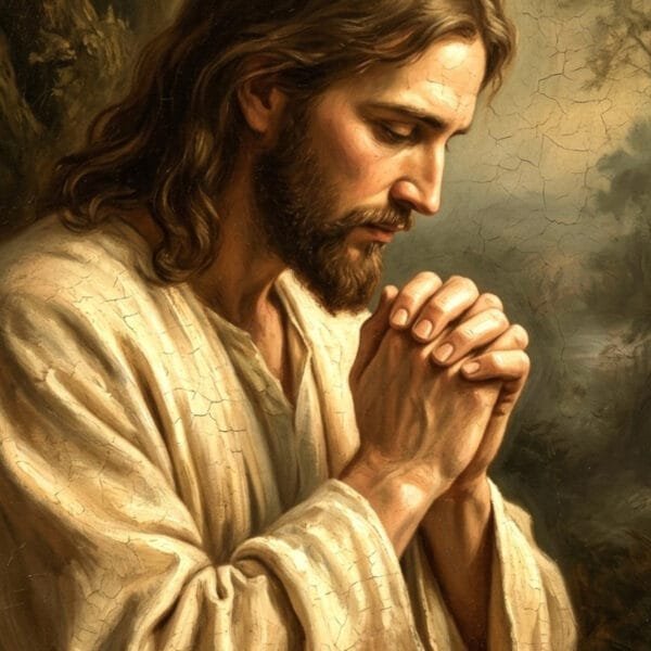 Jesús con las Manos en Oración, arte sin mockup