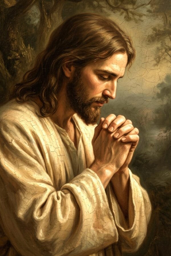 Jesús con las Manos en Oración, arte sin mockup
