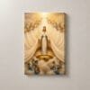 Reina del Cielo entre Ángeles, cuadro vertical en canvas