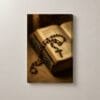Biblia y Rosario en Silencio, cuadro vertical en canvas