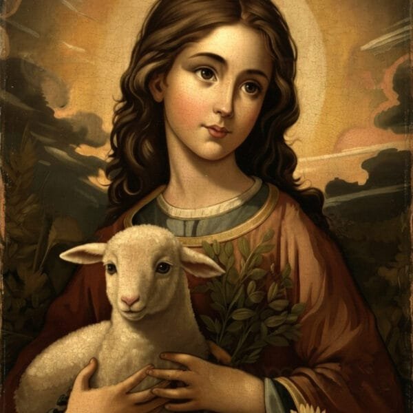 Santa Inés y el Cordero, arte sin mockup