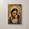 Ternura de María y el Niño, cuadro vertical en canvas